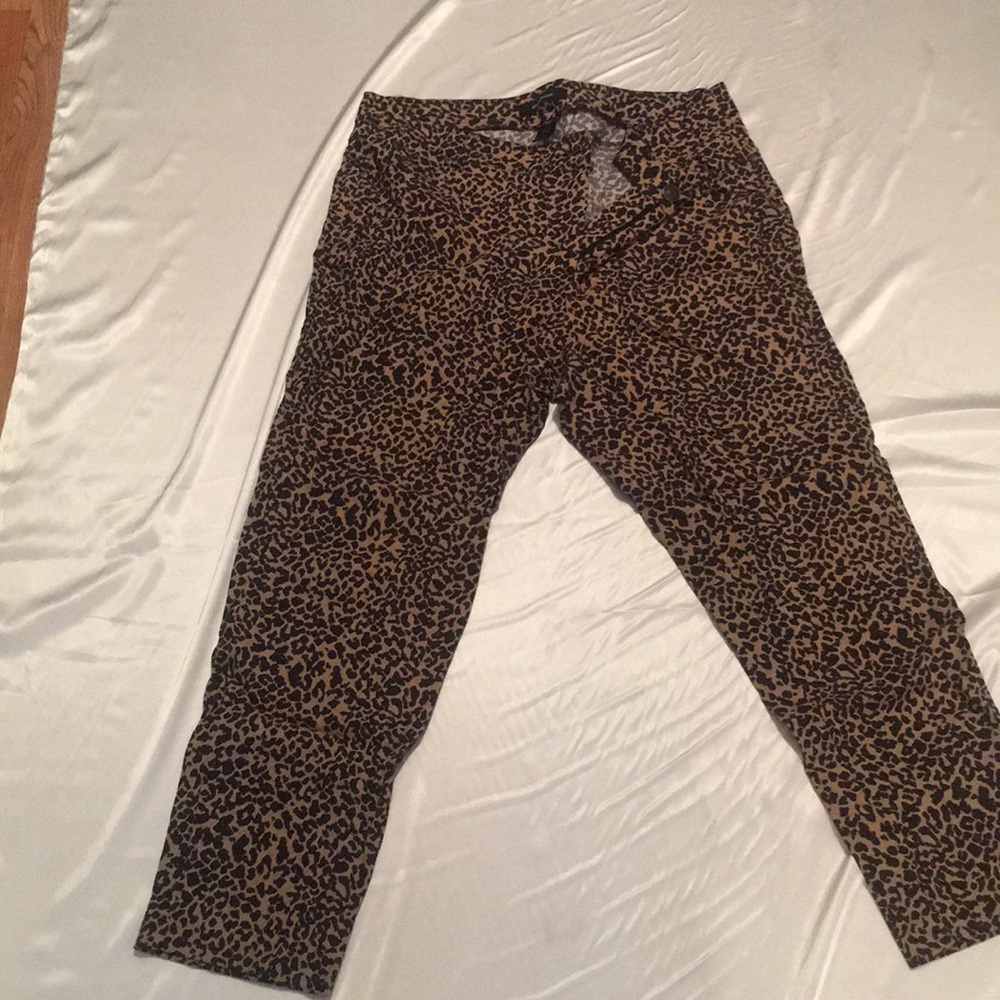 Plus size leopard print jeans size 18